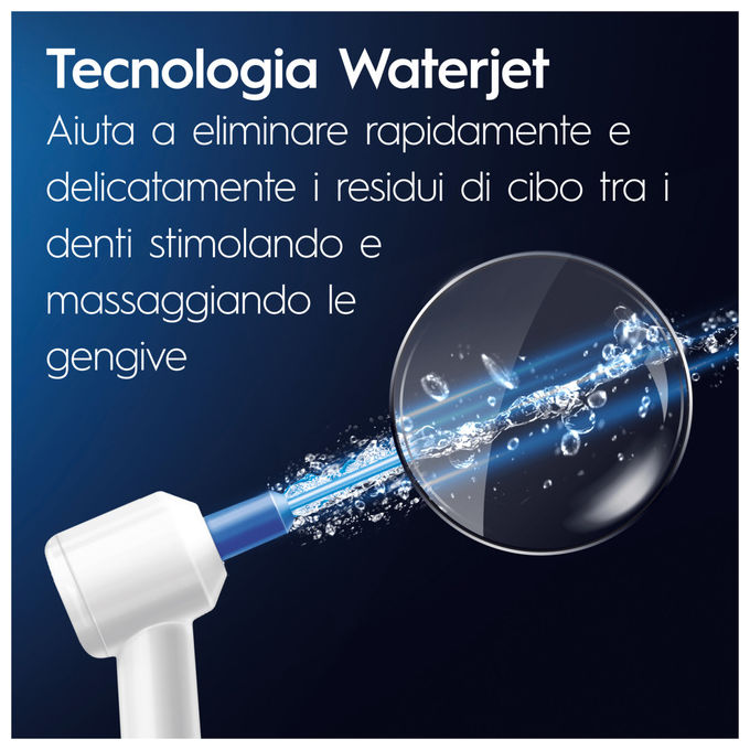 Oral-B IO6 OXYJET Spazzolino elettrico e Idropulsore Tecnologia Microbollicine 5 modalita' con Timer colore Bianco