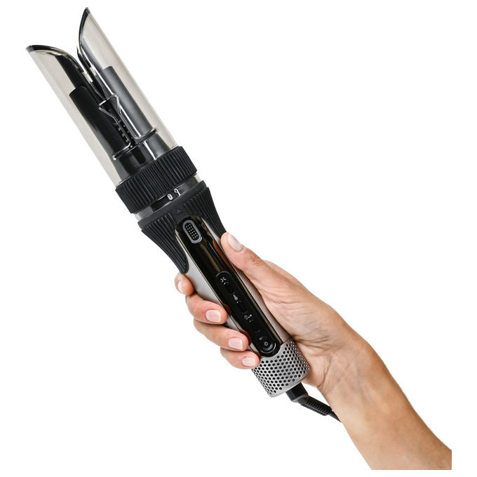 BaByliss C6688E Arricciacapelli Automatico Ceramica 440 W 4 Temperature Rotazione Automatica 360° colore Metallico