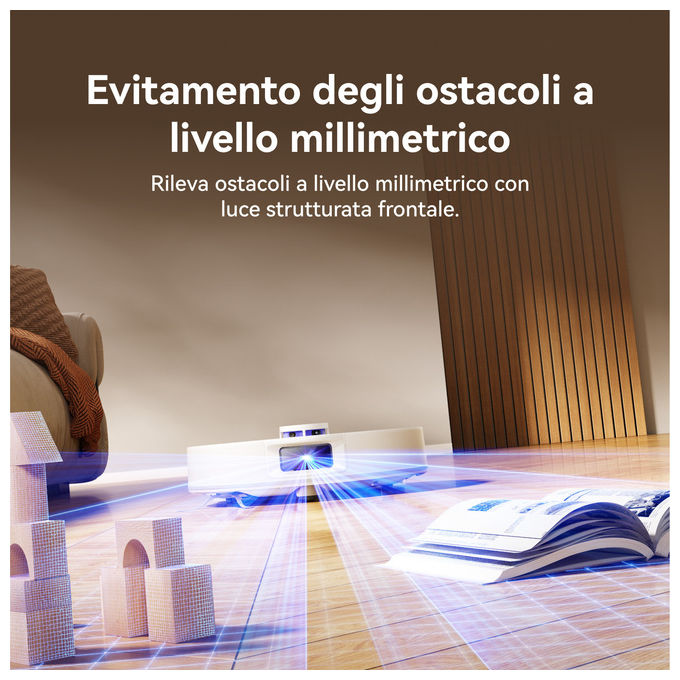 Narwal CP-ZD-A00198-00-00 Freo S Robot Aspirapolvere Lavapavimenti LDS 8000 Pa 3.5 L autonomia 210 min Wi-Fi App Mappatura 3D colore Bianco