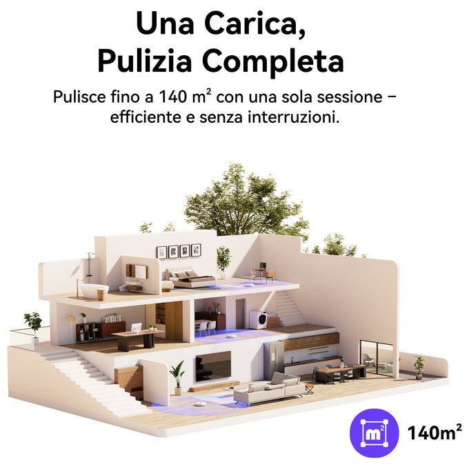 Narwal CP-ZD-A00198-00-00 Freo S Robot Aspirapolvere Lavapavimenti LDS 8000 Pa 3.5 L autonomia 210 min Wi-Fi App Mappatura 3D colore Bianco