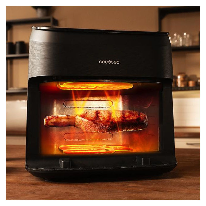 Cecotec CECOFRYandGRILL SMOKIN' 8500 Friggitrice ad aria 8.5 L 2200 W 10 programmi Touch colore Nero Marrone