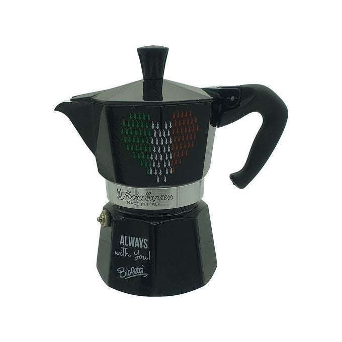 Bialetti Moka Express Caffettiera 3 Tazze Alluminio colore Nero