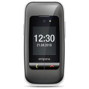 Emporia V200_001_SG emporiaONE Telefono per Anziani a Conchiglia 2G 2.4'' 2 MP Bluetooth IP54 colore Grigio Argento