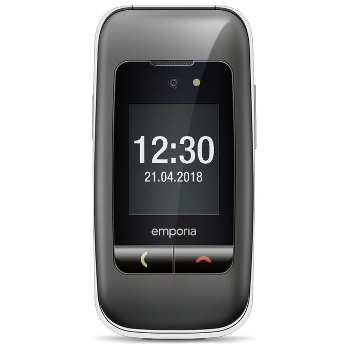Emporia V200_001_SG emporiaONE Telefono per Anziani a Conchiglia 2G 2.4'' 2 MP Bluetooth IP54 colore Grigio Argento