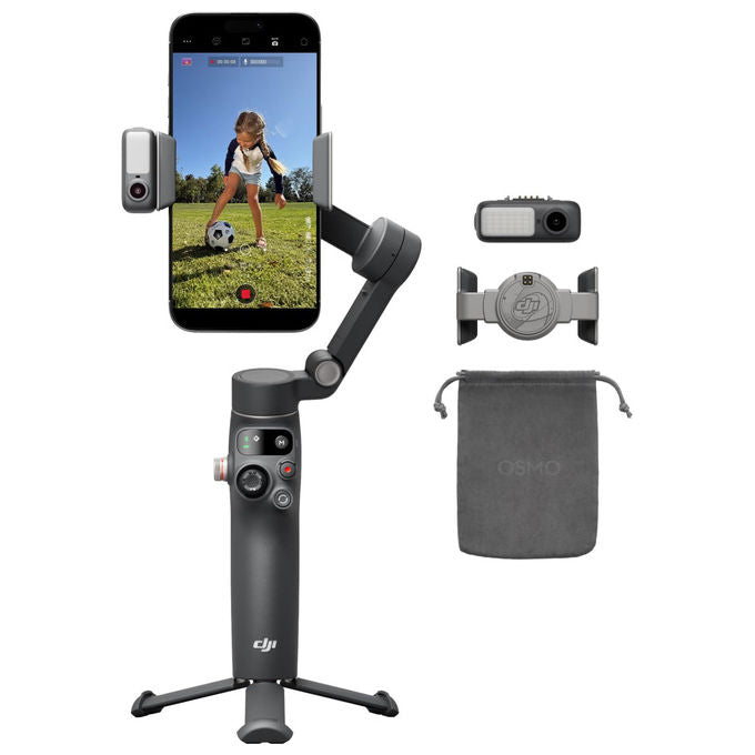 DJI DJOM8P Osmo Mobile 8 Combo Advanced Tracking Stabilizzatore Gimbal Smartphone 3 Assi ActiveTrack 7.0 360° Manico Telescopico Treppiede 10 ore