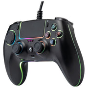 Qubick COP50015 Controller Wired per PS5 e PC LED RGB Hall Effect Touchpad Jack Audio 3.5 mm cavo USB-C 3 m colore Nero
