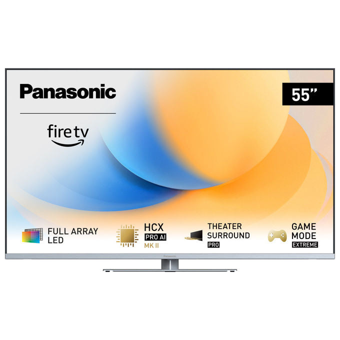 Panasonic TV-55W93AE6 Smart TV 55'' LCD 4K Ultra HD Full-Array Fire OS Dolby Vision IQ HDR10+ 120Hz colore Nero Argento