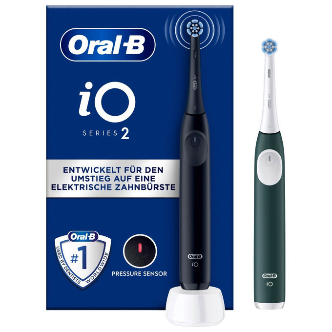 Oral-B 62418 iO Series 2 Spazzolino elettrico a vibrazione 3 modalita' timer 2 min colore Nero Verde
