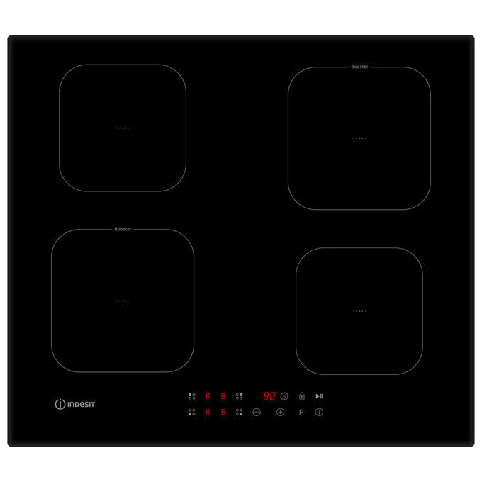 Indesit IS F 97Q60 NE Piano cottura a induzione 59 cm 4 zone vetroceramica Touch comandi frontali Booster colore Nero