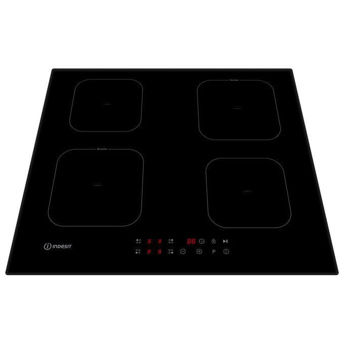 Indesit IS F 97Q60 NE Piano cottura a induzione 59 cm 4 zone vetroceramica Touch comandi frontali Booster colore Nero