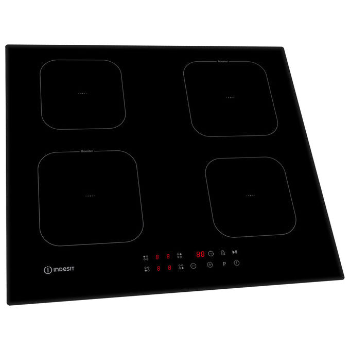 Indesit IS F 97Q60 NE Piano cottura a induzione 59 cm 4 zone vetroceramica Touch comandi frontali Booster colore Nero