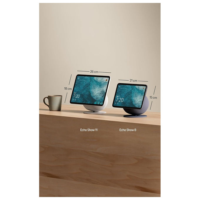 Amazon B0DTQF1MQT Echo Show 8 Smart Display 8.7'' Alexa Wi-Fi 6 Bluetooth Fotocamera 13 MP colore Grafite