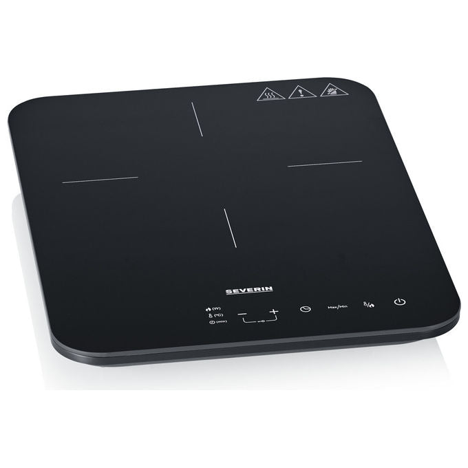 Severin KP 1032 Piano cottura a induzione portatile 28 cm 1 zona 2000 W controllo Touch timer digitale colore Nero Grigio
