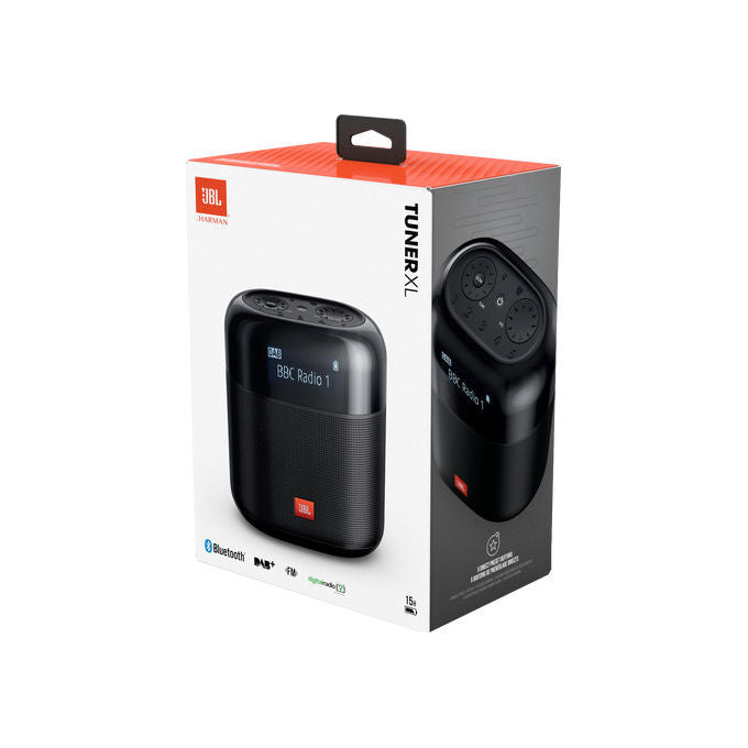 JBL TUNERXLBLKEUNA Tuner XL Radio Portatile Digitale DAB FM Bluetooth 10W IPX7 autonomia 15h colore Nero
