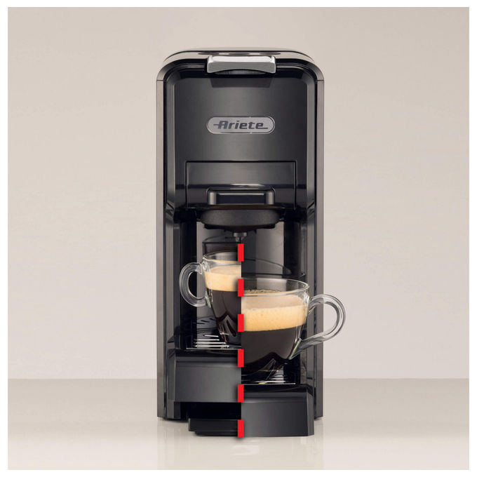 Ariete 1304 Macchina da caffe' 5in1 Capsule Nespresso Dolcegusto Lavazza A Modo Mio Cialde Polvere 0,7L 19 bar 1350W colore Nero
