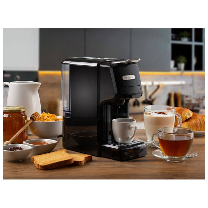 Ariete 1304 Macchina da caffe' 5in1 Capsule Nespresso Dolcegusto Lavazza A Modo Mio Cialde Polvere 0,7L 19 bar 1350W colore Nero