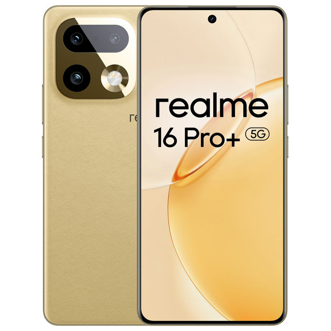 Realme RMX5131 16 Pro+ Smartphone 5G 6.8'' AMOLED 12 GB 512 GB Snapdragon 7 Gen 4 NFC 7000 mAh colore Oro