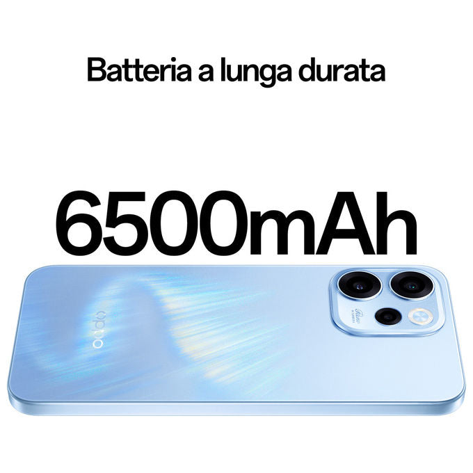 Oppo RENO15 F 5G Smartphone 6.57'' AMOLED 120Hz 8GB RAM 256GB Snapdragon 6 Gen 1 Tripla Cam 50MP Batteria 6500 mAh colore Aurora Blue