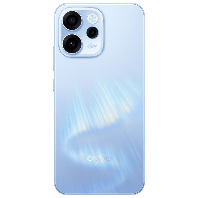 Oppo RENO15 F 5G Smartphone 6.57'' AMOLED 120Hz 8GB RAM 256GB Snapdragon 6 Gen 1 Tripla Cam 50MP Batteria 6500 mAh colore Aurora Blue