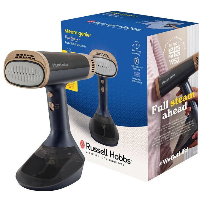 Russell Hobbs 28550-56 Steam Genie VacuSteam Vaporizzatore Portatile 1400 W piastra ceramica 0,2 L serbatoio colore Blu Oro