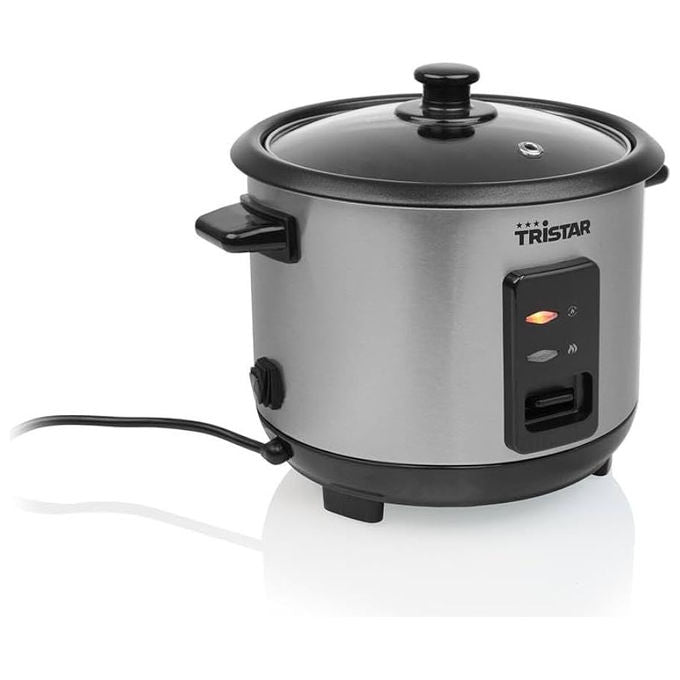 Tristar RK-6146 Cuociriso Elettrico 1 L 400 W Antiaderente Mantenimento in Caldo colore Nero Argento