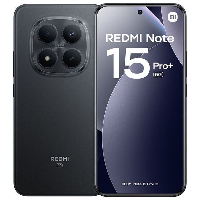 Xiaomi NOTE 15 PRO+ 5G Smartphone Dual SIM 12GB RAM 512GB AMOLED 6.83'' Snapdragon 7s Gen 4 200MP 6500mAh colore Nero