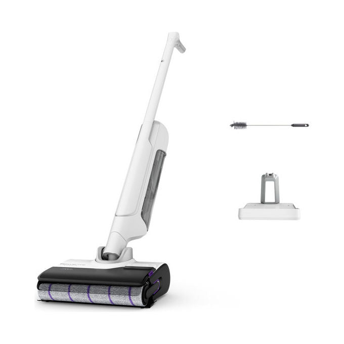 Rowenta GZ7035 X-Clean 10 Aspirapolvere a Bastone 2 in 1 Secco e Bagnato 200 W Autonomia 60 min Autopulizia 400 m² colore Argento Bianco