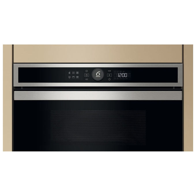 Whirlpool WMD4I4MX Forno a microonde da incasso con Grill 31 L 1000 W 6° Senso Crisp Display LCD Touch colore Acciaio Inox