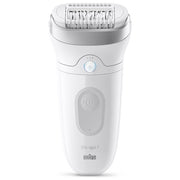 Braun SE7-000 Silk-épil 7 Epilatore Wet and Dry 40 pinzette MicroGrip Testina larga SmartLight colore Argento