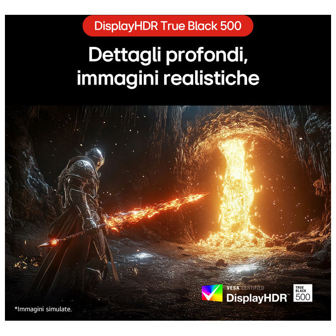 LG 27GX700A UltraGear Monitor Gaming 27'' OLED QHD 2560x1440 280Hz 0,03ms G-SYNC FreeSync Premium Pro colore Nero