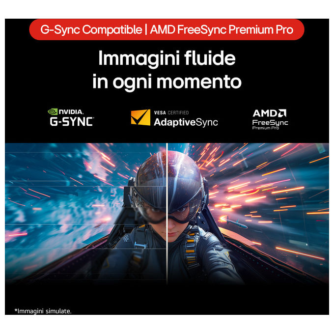 LG 27GX700A UltraGear Monitor Gaming 27'' OLED QHD 2560x1440 280Hz 0,03ms G-SYNC FreeSync Premium Pro colore Nero