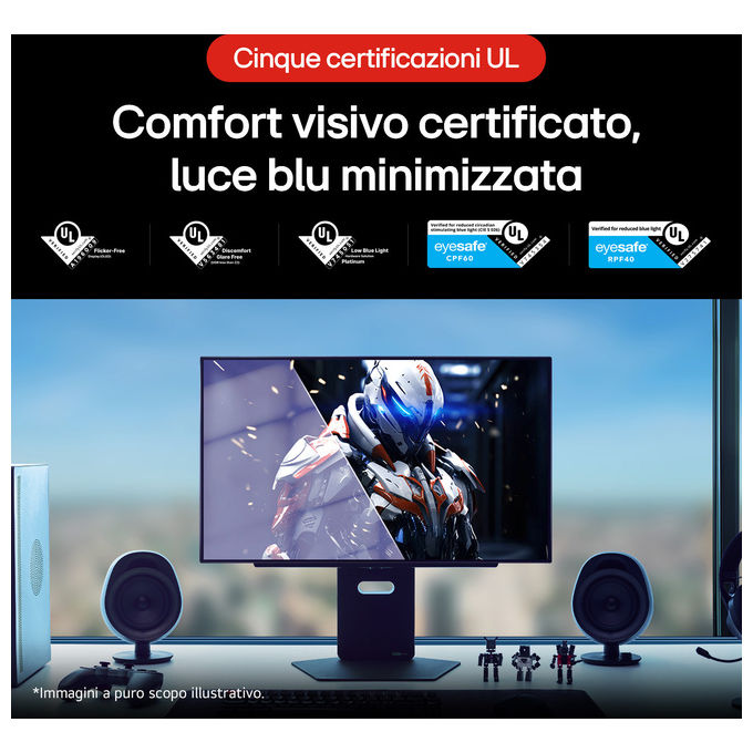 LG 27GX700A UltraGear Monitor Gaming 27'' OLED QHD 2560x1440 280Hz 0,03ms G-SYNC FreeSync Premium Pro colore Nero