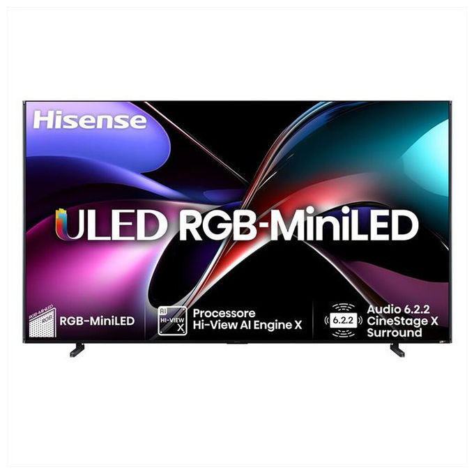 Hisense 116UXQ Smart TV Mini LED ULED 116'' 4K UHD 165 Hz 8000 nit Dolby Atmos Wi-Fi 6 colore Nero