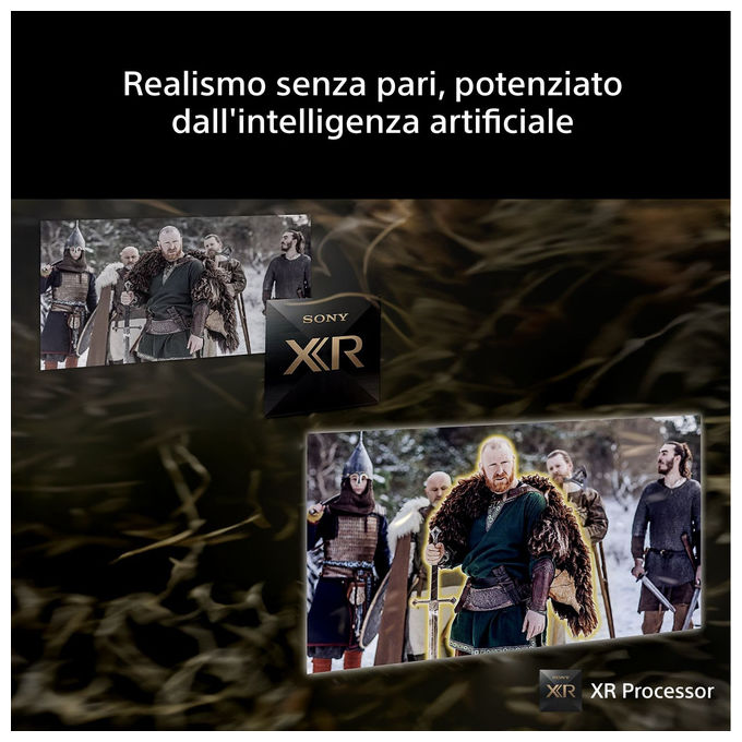 Sony K-55XR75M2 BRAVIA 7 II Smart TV 55'' 4K Ultra HD LED RGB Google TV Dolby Vision Atmos Wi-Fi 6E colore Nero