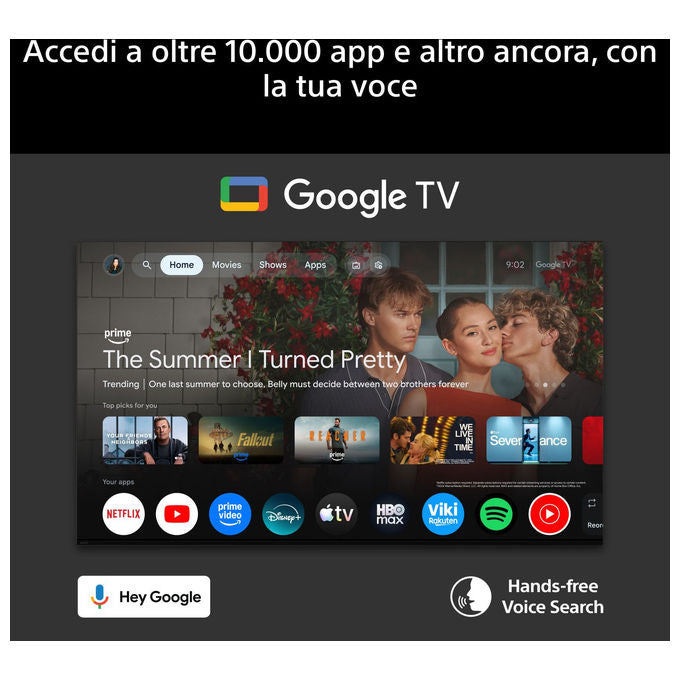 Sony K-55XR75M2 BRAVIA 7 II Smart TV 55'' 4K Ultra HD LED RGB Google TV Dolby Vision Atmos Wi-Fi 6E colore Nero