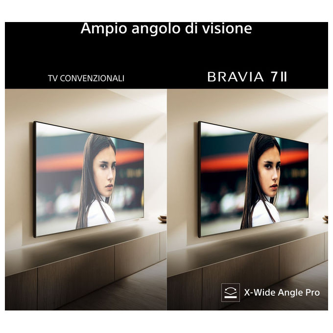 Sony K-55XR75M2 BRAVIA 7 II Smart TV 55'' 4K Ultra HD LED RGB Google TV Dolby Vision Atmos Wi-Fi 6E colore Nero