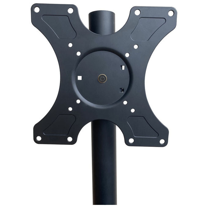 Techly ICA-TR201 Supporto TV da Pavimento con Mensola 32'' 60'' VESA 300x300 rotazione 360° inclinazione 12° 40 Kg colore Nero