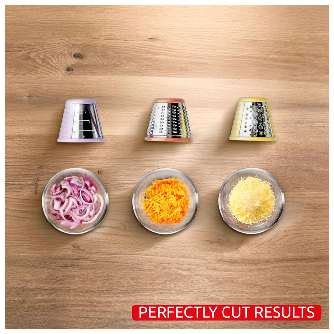 Moulinex DK8638E0 Fresh Express Twist Grattugia Elettrica Tagliaverdure 3 Funzioni 150W colore Nero