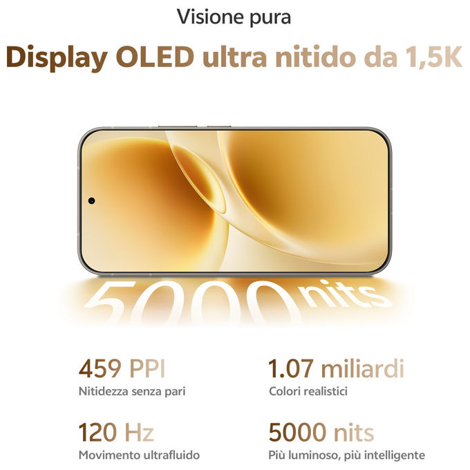 Vivo V70 Smartphone 5G 6.59'' AMOLED 120Hz Snapdragon 7 Gen 4 8 GB 512 GB Tripla Fotocamera 50 MP OIS 6500 mAh colore Nero