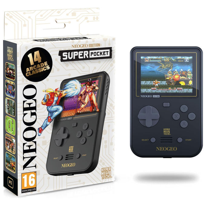 Blaze Entertainment BLZB27.UK.61ST Super Pocket NeoGeo Console Retrogaming Portatile 14 Giochi Schermo IPS 2.8'' USB-C Compatibile Evercade colore Nero