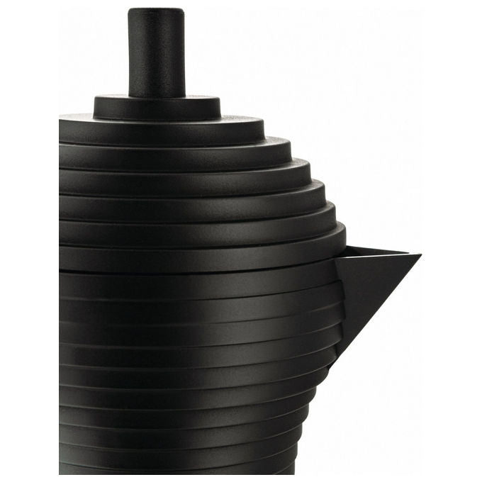 Alessi MDL02-6BB Pulcina Moka Caffettiera Espresso 6 Tazze Alluminio colore Nero