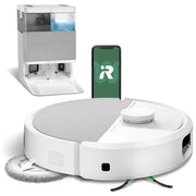 IRobot N185240 Roomba Plus 505 Combo Robot aspirapolvere LiDAR 105 min AutoWash Dock Wi-Fi Alexa Google colore Bianco
