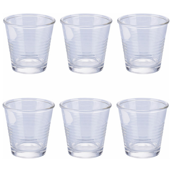 Villa d'Este Home 5913495 Glace Party Set 6 Bicchieri da Liquore in Vetro 90 ml colore Trasparente