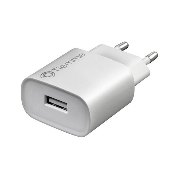 Tiemme 3637W Caricabatterie da Rete 1 Porta USB-A 5W compatibile Smartphone Tablet colore Bianco