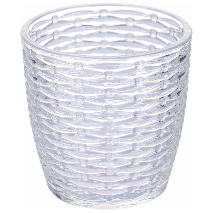 Villa d'Este Home Tivoli 5915939 Geometrie Clear Set 6 Bicchieri da Acqua in Vetro 380 ml colore Trasparente