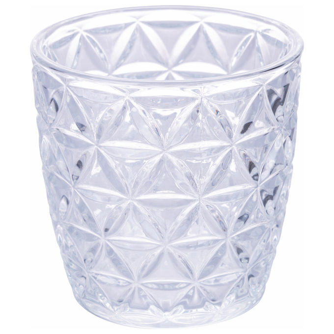 Villa d'Este Home Tivoli 5915939 Geometrie Clear Set 6 Bicchieri da Acqua in Vetro 380 ml colore Trasparente