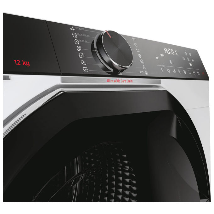 Hoover H7W 412MBC8-S H-Wash 700 Lavatrice Frontale 12 Kg 1400 rpm Classe A Inverter Vapore Wi-Fi (85x60x67 cm) colore Bianco