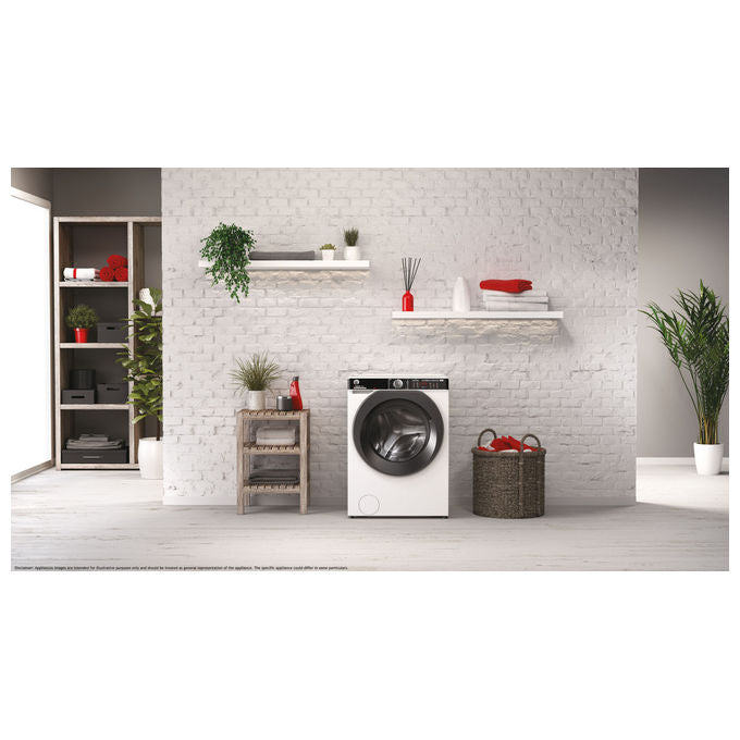 Hoover HWP410AMBC7-1-S H-WASH 500 Lavatrice Carica Frontale 10 Kg 1400 rpm Classe A Inverter Wi-Fi Vapore (85x60x58 cm) colore Bianco