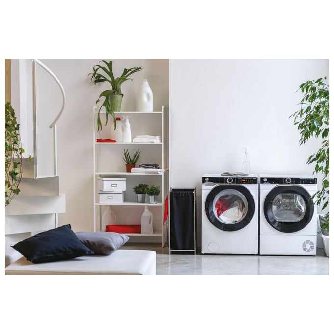 Hoover HWP410AMBC7-1-S H-WASH 500 Lavatrice Carica Frontale 10 Kg 1400 rpm Classe A Inverter Wi-Fi Vapore (85x60x58 cm) colore Bianco