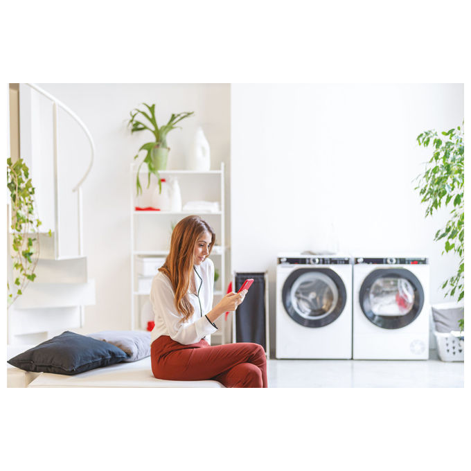Hoover HWP410AMBC7-1-S H-WASH 500 Lavatrice Carica Frontale 10 Kg 1400 rpm Classe A Inverter Wi-Fi Vapore (85x60x58 cm) colore Bianco
